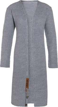 В'язана жилетка KNIT FACTORY Luna Lange - жіноча жилетка з вовни, великий в'яз, сірий колір, преміум якість