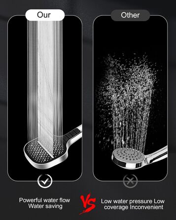 Літній душ економний з кнопкою зупинки, тропічний душ 7 режимів, велика душова лійка з підвищеним тиском, ручний душ з хромованою поверхнею