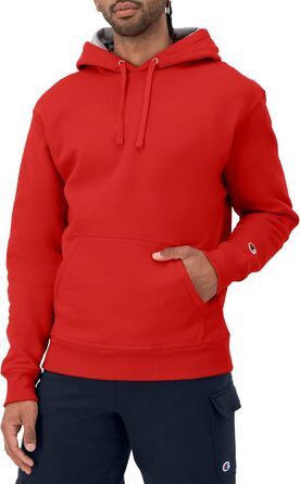 Спортивна кофта Champion Powerblend Fleece з капюшоном, логотип C (кольори вже не виробляються), стандартна посадка, XS, червоний колір (Team Red Scarlet)