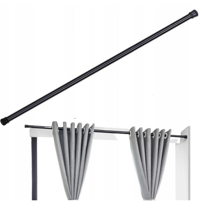 Розсувна штора для ванної Gold start 160-300 x 25 мм, чорна