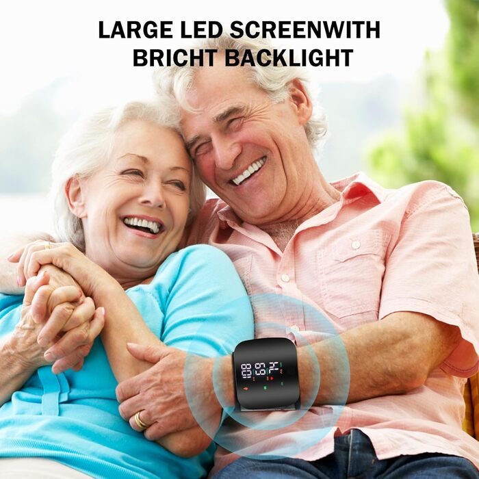 Автоматичний тонометр на зап'ясті з LCD-дисплеєм, регульована манжета, пам'ять на 99 вимірювань