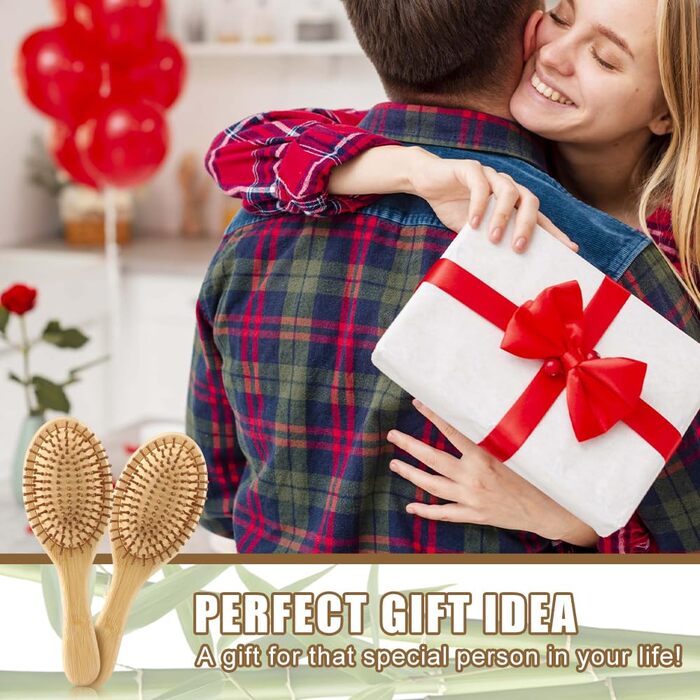 Набір дерев'яних гребінців з бамбука (3 шт.) - для чоловіків, жінок та дітей, для густого та тонкого волосся