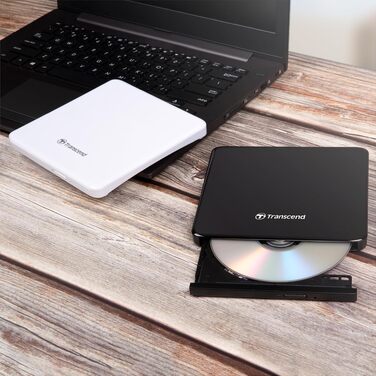 Зовнішній DVD-записувач Transcend Ultra-Slim USB 2.0, швидкість 8X, чорний
