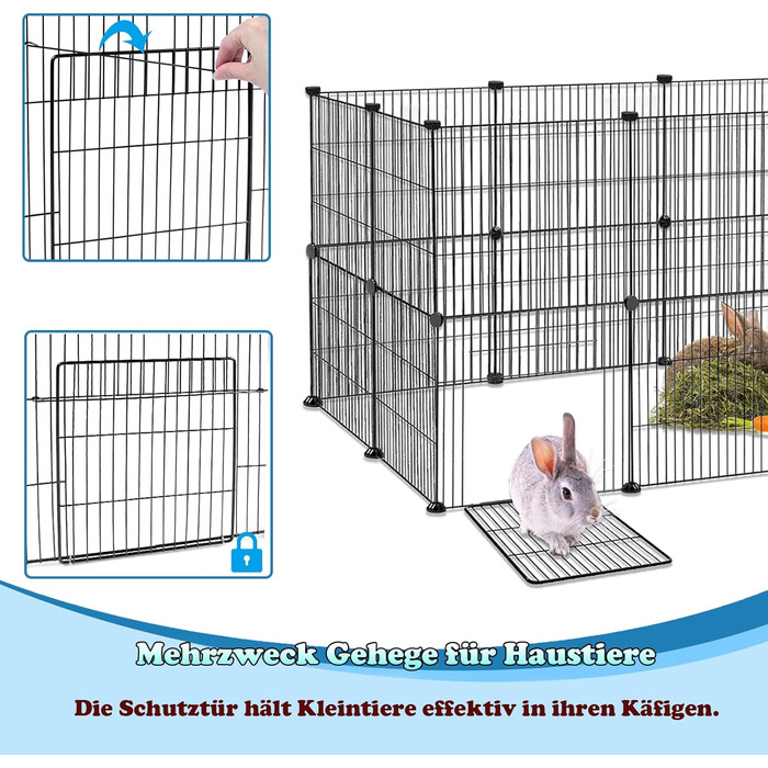 Клітка-вольєр для кроликів та інших дрібних тварин Froadp 142x72x36cm (12 частин)