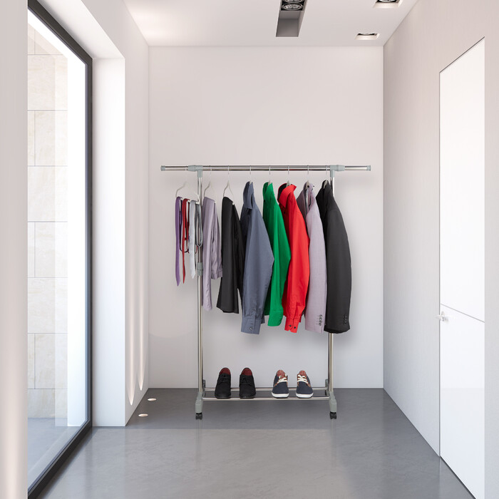 Relaxdays Extendable Clothes Rack with Wheels