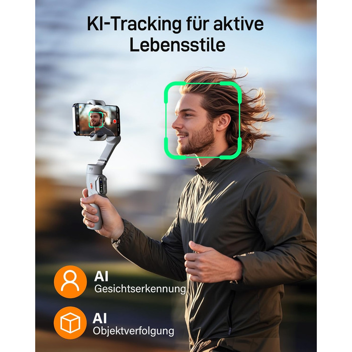 Hohem iSteady X3 SE - Стабілізатор для смартфона, 3-осьовий, сірий. Ідеально для Vlogging, Selfie та подорожей. 11 годин роботи від акумулятора.