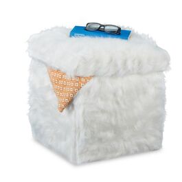 Relaxdays Seat Cube з хутром