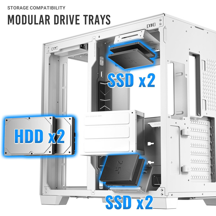 Корпус для ПК GEH Antec C8 Wood Full Tower чорний (білий/Flyaway Orchidee)