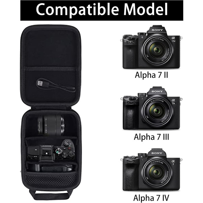 Чохол-сумка Aenllosi для Sony Alpha 6000/6300/6400/6500/6700/7 II III IV 7R-V (чорний)