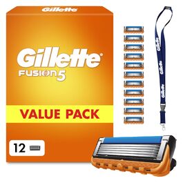 Смінні леза для чоловічих бритв Gillette Fusion 5, 20 шт, помаранчеві (12 лез + брелок)