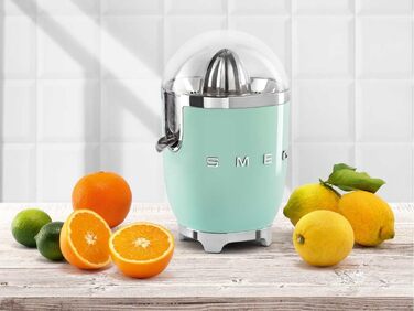 Електрична соковижималка для цитрусових Smeg CJF01PGEU, 70 Вт, пастельно-зелена