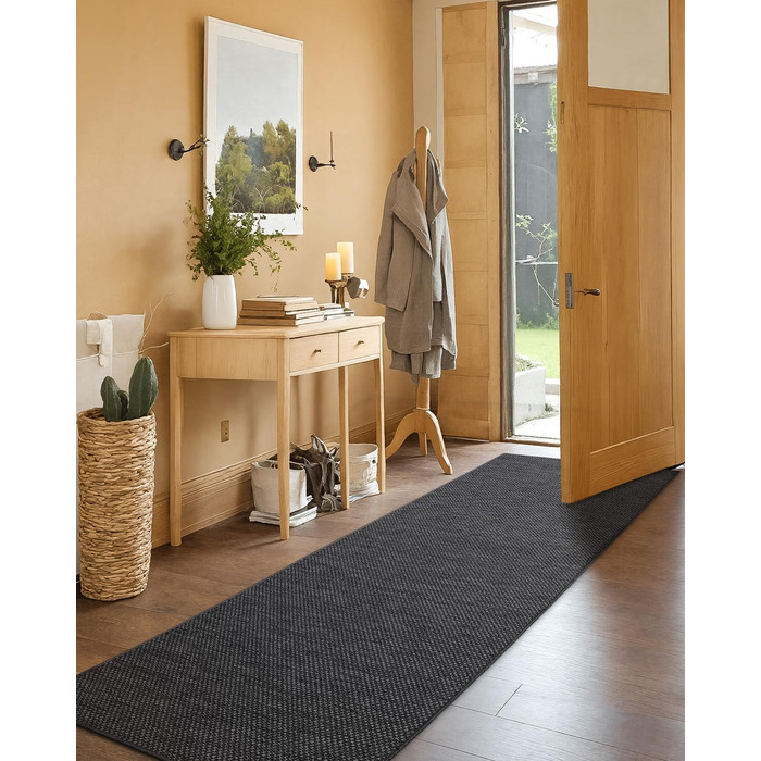 Килимок кухонний неслизький, 61x183 см, сірий, 4 мм, для кухні, перед пральною машиною, коридору