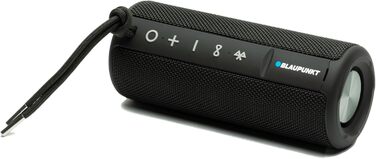 Портативна Bluetooth колонка Blaupunkt BT 214: бездротова, до 10 годин, Bluetooth 5.0, AUX, гучний зв'язок, чіткий звук, баси, чорна