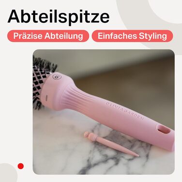 Кругла щітка Olivia Garden Expert Blowout Speed з керамічним покриттям для швидкої сушки волосся (білий & сірий, 35 мм)