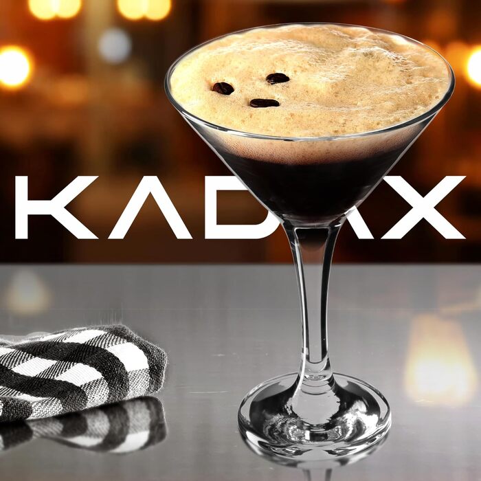 Бокали для коктейлів KADAX Martinigläser 175 мл (6 шт) - скляні бокали для мартіні, лонг дринків, вечірок - міцне скло, можна мити в посудомийній машині