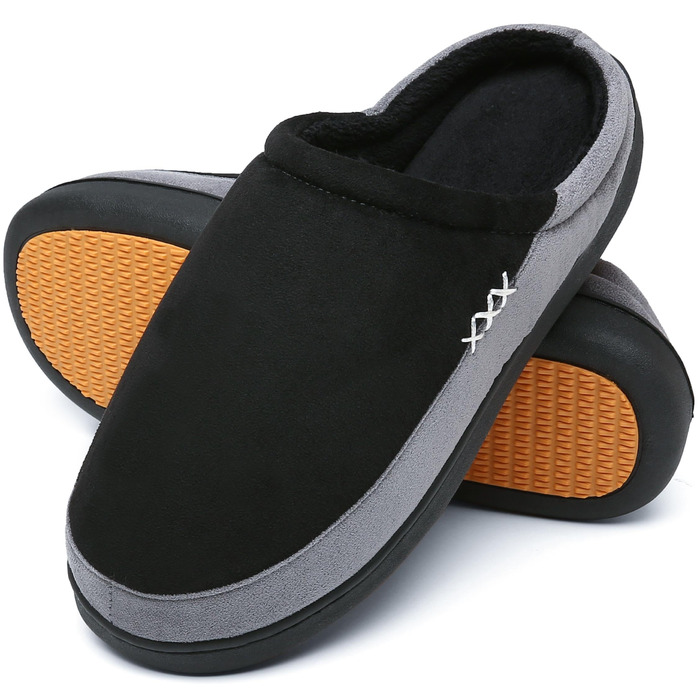 Тапочки жіночі Mishansha Herren з підкладкою з меморі-піни, теплі, зимові, чорні, розмір 36-48