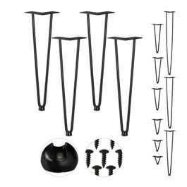 Set of 4 Hairpin Legs with 2 Braces