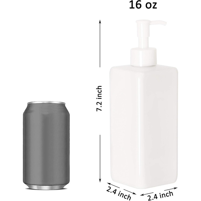 Набір Youngever 5 шт. по 500 мл: флакони-помпи для шампуню, мила, лосьйонів. Багаторазові диспенсери з пластику. Білий колір.