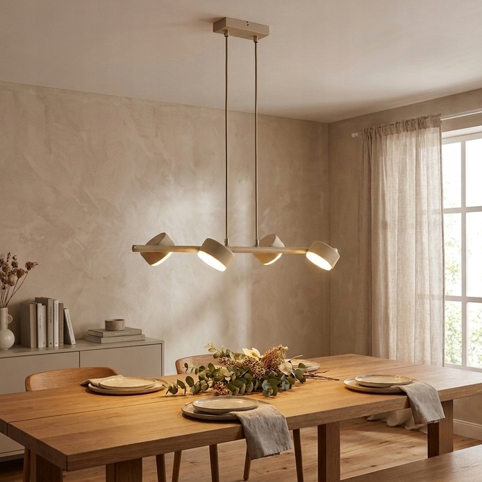 Підвісна люстра Elko-Lighting Mono Ecru 4 точки світла GX53