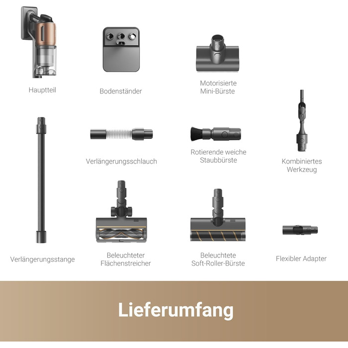 Dreame Z20 - Бездротовий пилосос з потужністю 190AW, 90 хвилин роботи, датчик бруду, LED-дисплей, синій LED, без переплетення, для прибирання дому, шерсті тварин, килимів