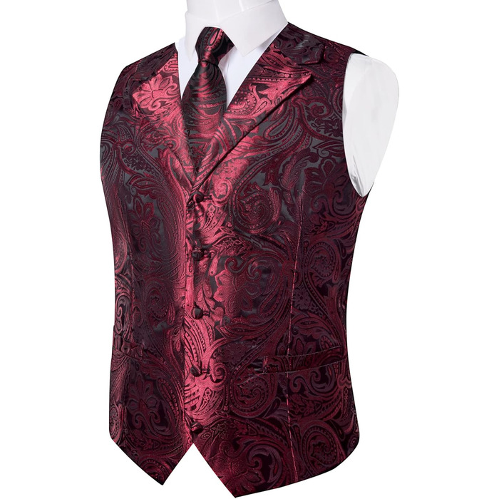 Костюмний аксесуар DiBanGu: жилет, краватка, хустинка, запонки, лапєль-кліп (7 шт.) з павутинкою, розмір XXL, для весілля та свят