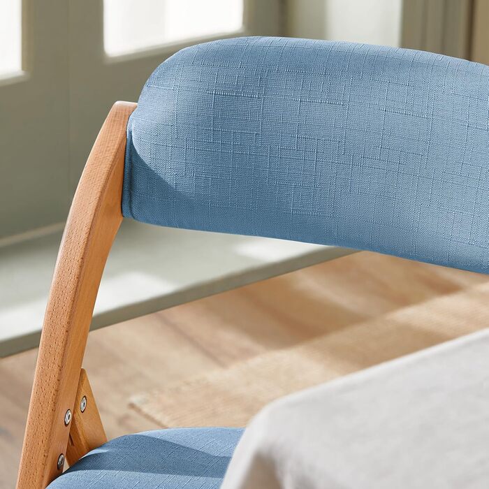 SoBuy FST92-GR Folding Chair Kitchen Chair with Padded Seat and Backrest Green WxHxD approx.: 47x77x60cm Green (4 chairs, Blue)