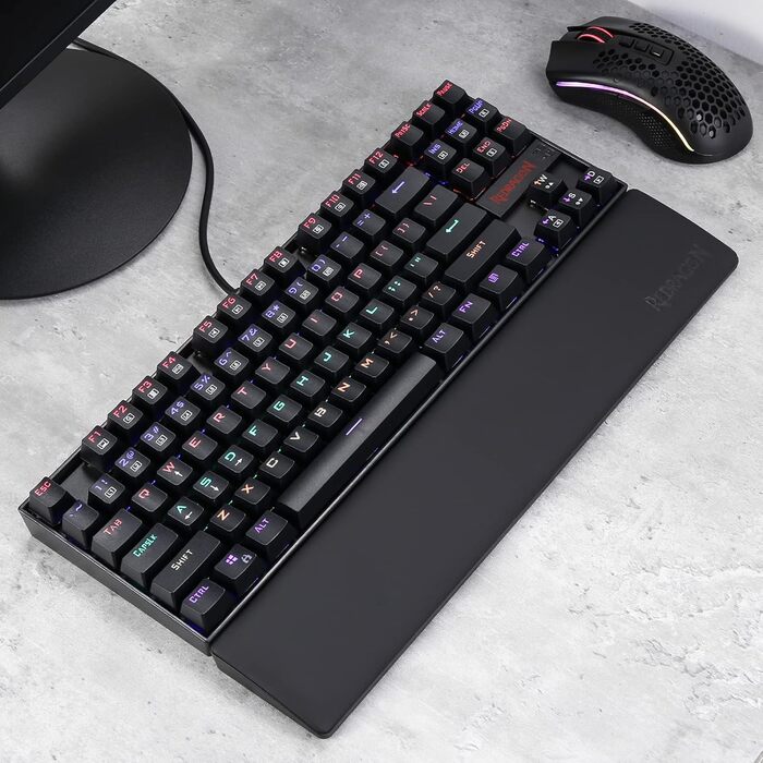 Клавіатура Redragon Meteor L з підкладкою для зап'ястя, ергономічна, чорна