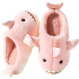 Тапочки жіночі та чоловічі зимові з плюшем, теплі, зручні, неслизькі, рожеві, 37/38 EU