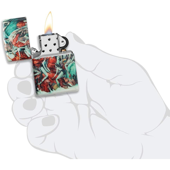 Запальничка Zippo 540 Color із малюнком Marija Tiurina, зелена, універсальний розмір