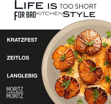 Набір посуду Moritz & Moritz NORDIC на 6 осіб (18 предметів) - серія Taupe, кераміка, скандинавський дизайн