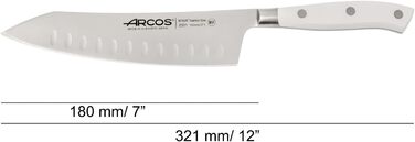 Ніж Arcos Serie Riviera Santoku 180 мм - професійний японський ніж з нержавіючої сталі з ручкою з POM