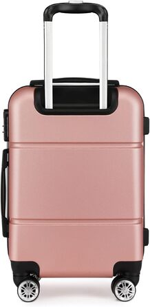 Валіза ручної поклажі KONO 55x38x22 см, 33 літри, ABS, рожево-золотий колір