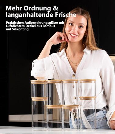 Набір контейнерів для зберігання Deco haus® 2 шт. (1,3 л) - герметичні банки для кави, цукру, крупи та інших продуктів