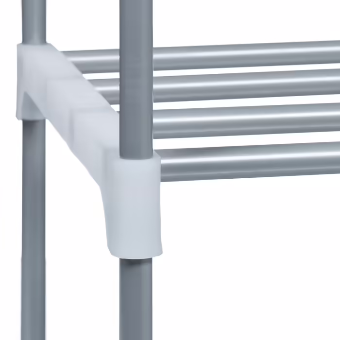 Relaxdays Shoe Rack, Metal, Silver