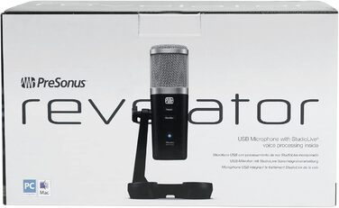 PreSonus Revelator USB-Конденсаторний мікрофон для запису, подкастингу та стрімінгу з програмним забезпеченням Revelator