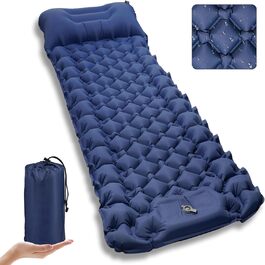 Kiaitre Self-Inflating Sleeping Pad - Ultralight Inflatable Camping Mat with 9CM Thickness - Portable Compact Sleeping Pad for Camping, Hiking, Backpacking & Travel