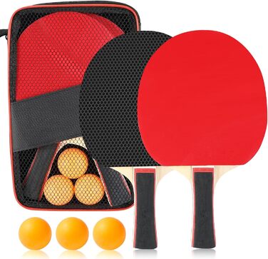 Набір для настільного тенісу, преміум якість: 2 ракетки, 3 м'ячі, сумка. Підходить для початківців, досвідчених гравців та сімейного дозвілля