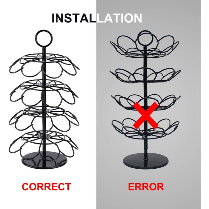 Тримач для капсул Nespresso Wdmiya (40 шт), поворотний | Органайзер для зберігання капсул кави | Чудовий подарунок (Чорний)