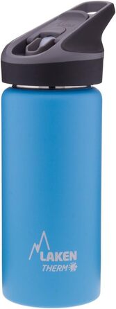 Laken Canteen & Water Bottle Jannu Thermos from 18/8 Stainless Steel and Double-Walled Vacuum (500 ml, Light Blue)