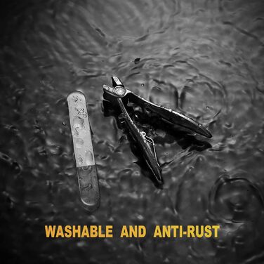 Кусачки для нігтів з лотком для обрізків, великі 8.6 см, для товстих нігтів, нержавіюча сталь, з пилкою для нігтів (чорні/срібні)