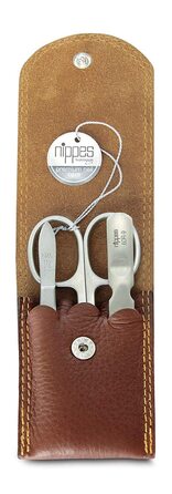 Набір для манікюру Solingen Classic Premium від Nippes: шкіряний етилуї, інструменти з нержавіючої сталі, 3 шт.