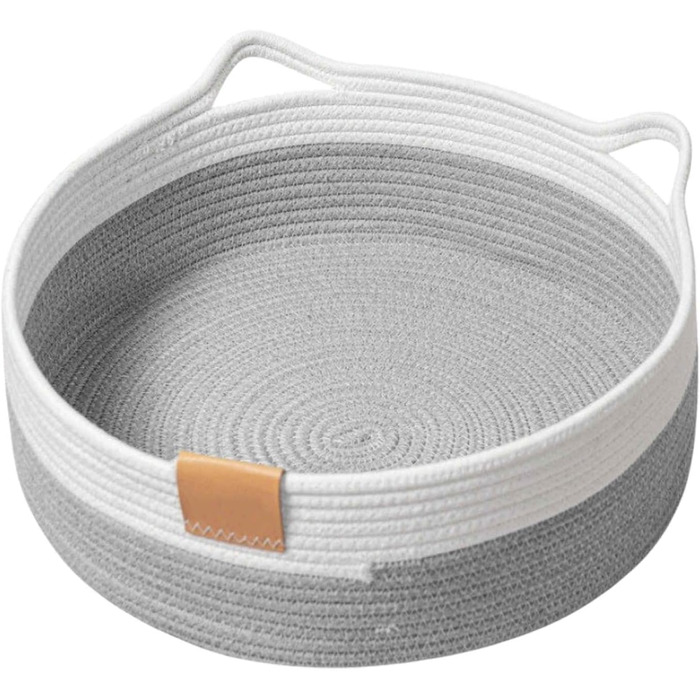 Квіткове ліжко для кота, 40 см, складаний кошик-гніздечко, дихаюче ліжко для домашніх тварин, стійке до подряпин, універсальне ліжко для кошенят, світло-сірий колір