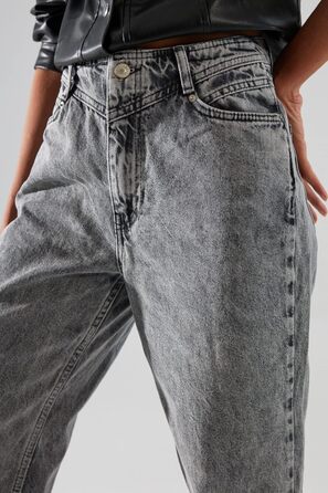 Джинси жіночі Trendyol високої посадки, широкі штанини, 90-ті, колір антрацит, розмір 34