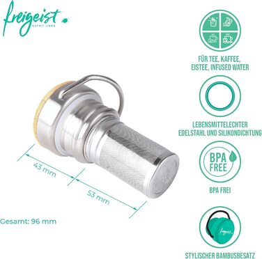 Термос-пляшка 1л: термопляшка, ізотермічна пляшка, зберігає холод 25 годин/тепло 13 годин, без BPA, для походів, активного відпочинку, велосипеда, офісу (сито для чаю, 750 мл)