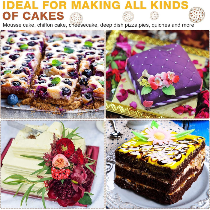 Набір форм для випічки (3 шт.) діаметром 12/18/22 см, круглі, з антипригарним покриттям, для тортів та кішок, чорного кольору