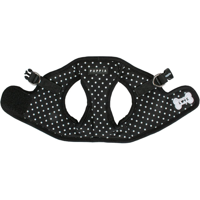 Нашийник для собак Puppia Dotty чорного кольору, середнього розміру