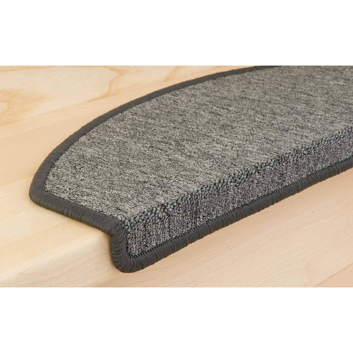 Kettelservice-Metzker Stair Treads Ariston Dark Grey in a 15-Piece Set including Entrance Mat in Grey - 15 Pieces Grey 082