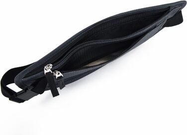 Грошовий пояс DAITET з RFID-захистом, прихована поясна сумка, темно-сірий, універсальний розмір, ширина ремінця 2.5 см