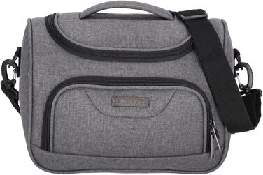 Чемодан-валіза Kenorada SoftLITE 4w, 55 см, сірий, з TSA замком | Валіза для ручної поклажі з міцного поліестеру, 4 колеса