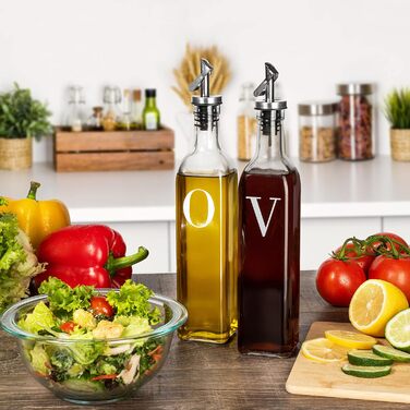 Набір диспенсерів для олії та оцту 500 мл, без протікання, BPA-free, пляшки для кухні